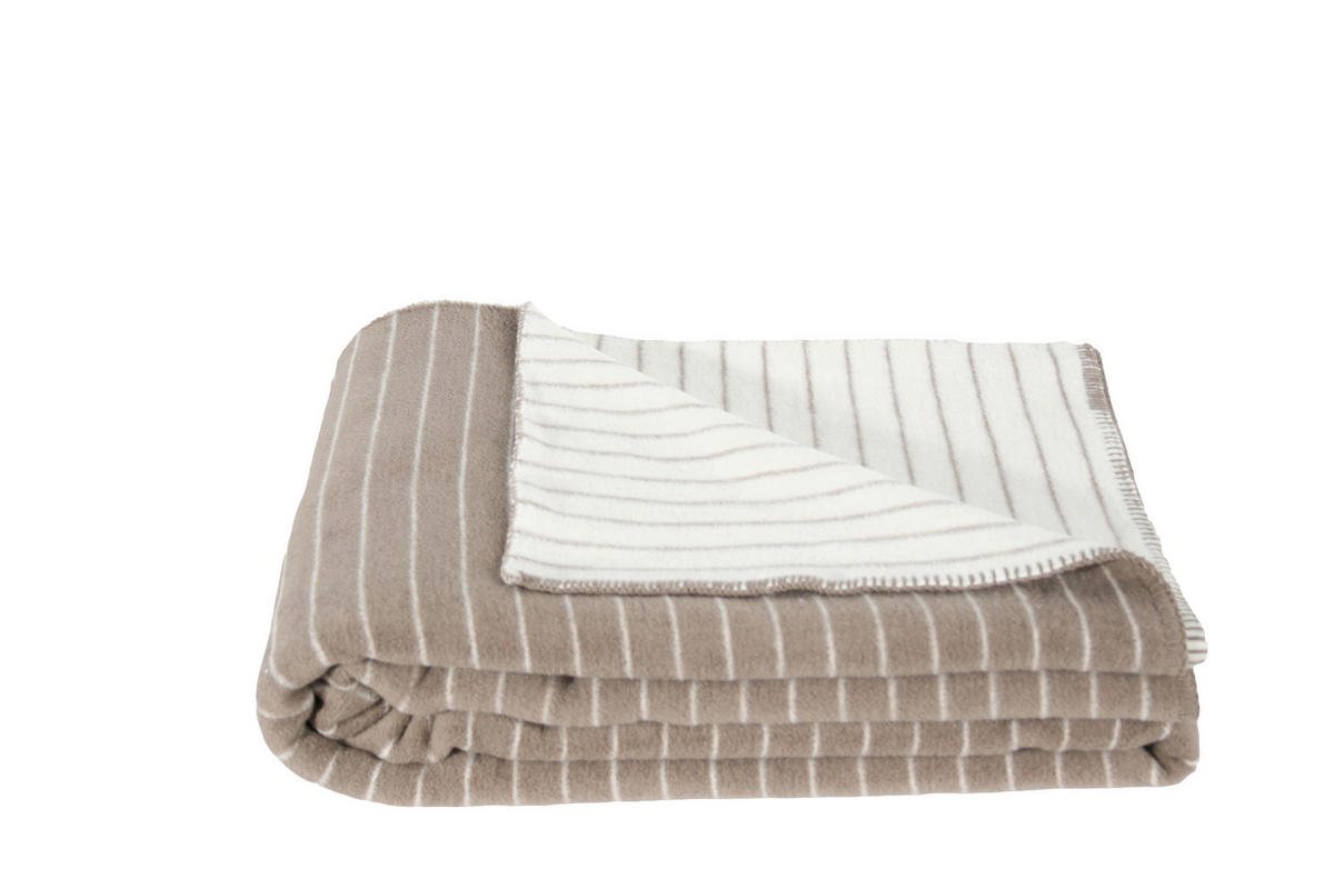 DECKE 150/200 cm  - Hellbraun, Basics, Textil (150/200cm) - Zoeppritz