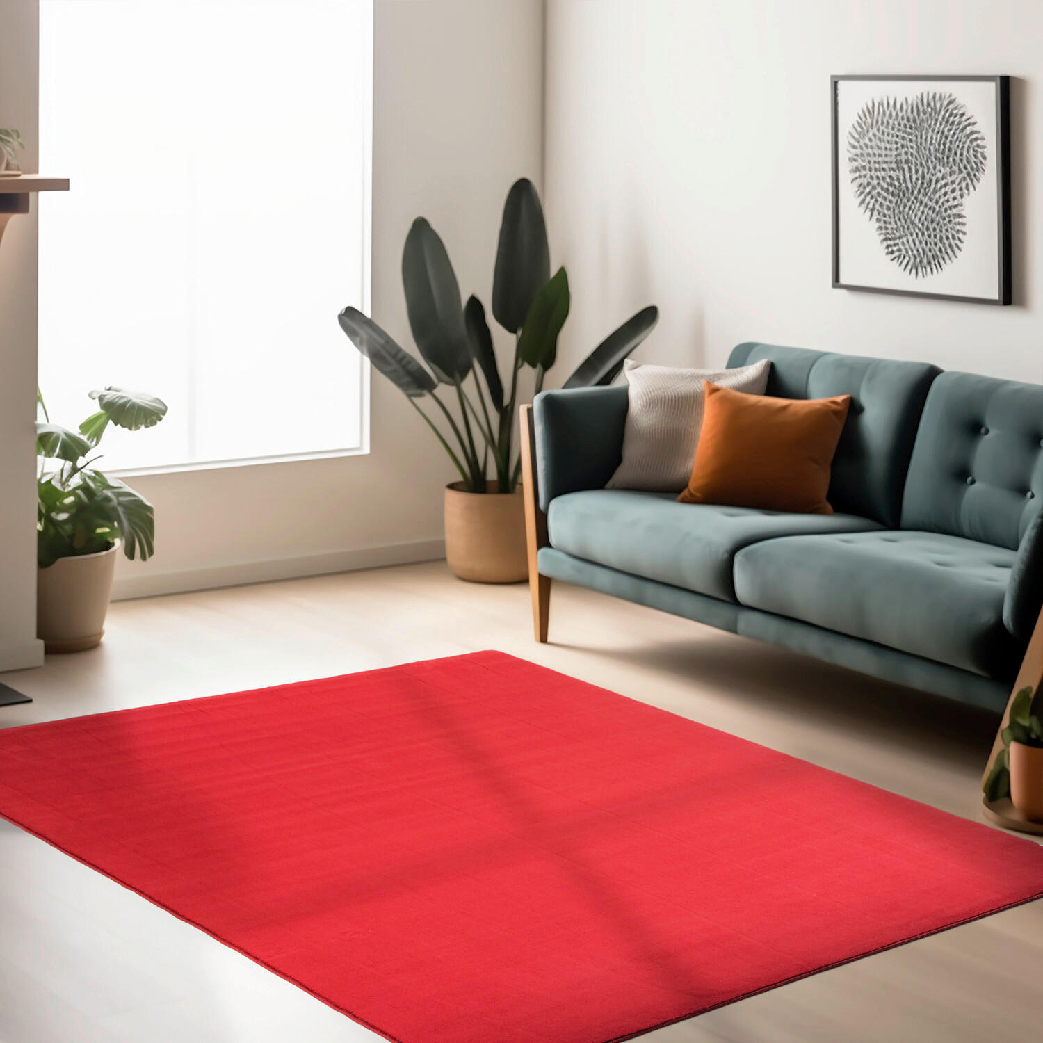 FLACHWEBETEPPICH 120/170 cm Sky Rot  - Rot, Design, Textil (120/170cm) - Novel