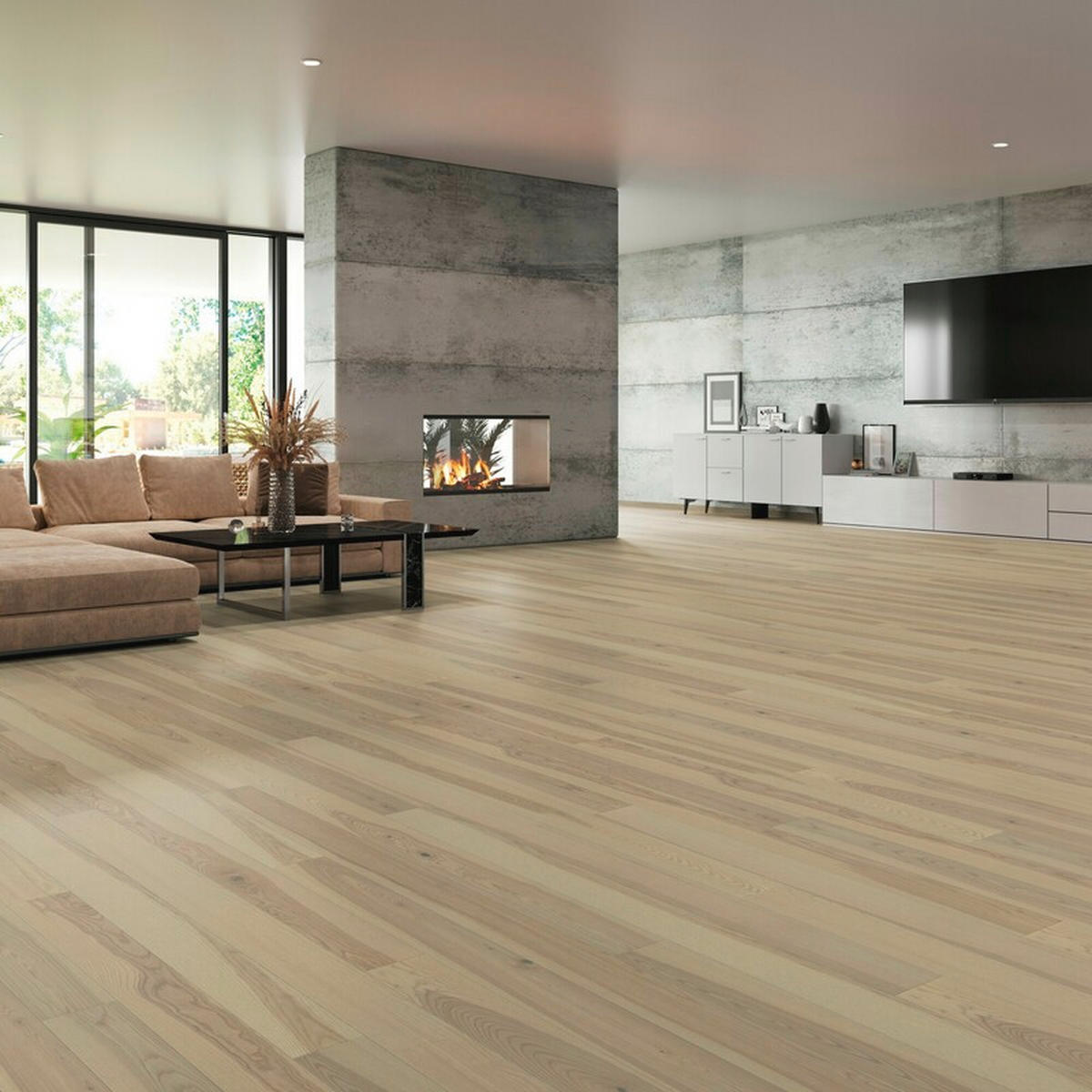 LANDHAUSDIELE Rustico Esche Platingrau 100016101  per  m² - Design, Holz (220,5/17,6/1,3cm) - Tilo