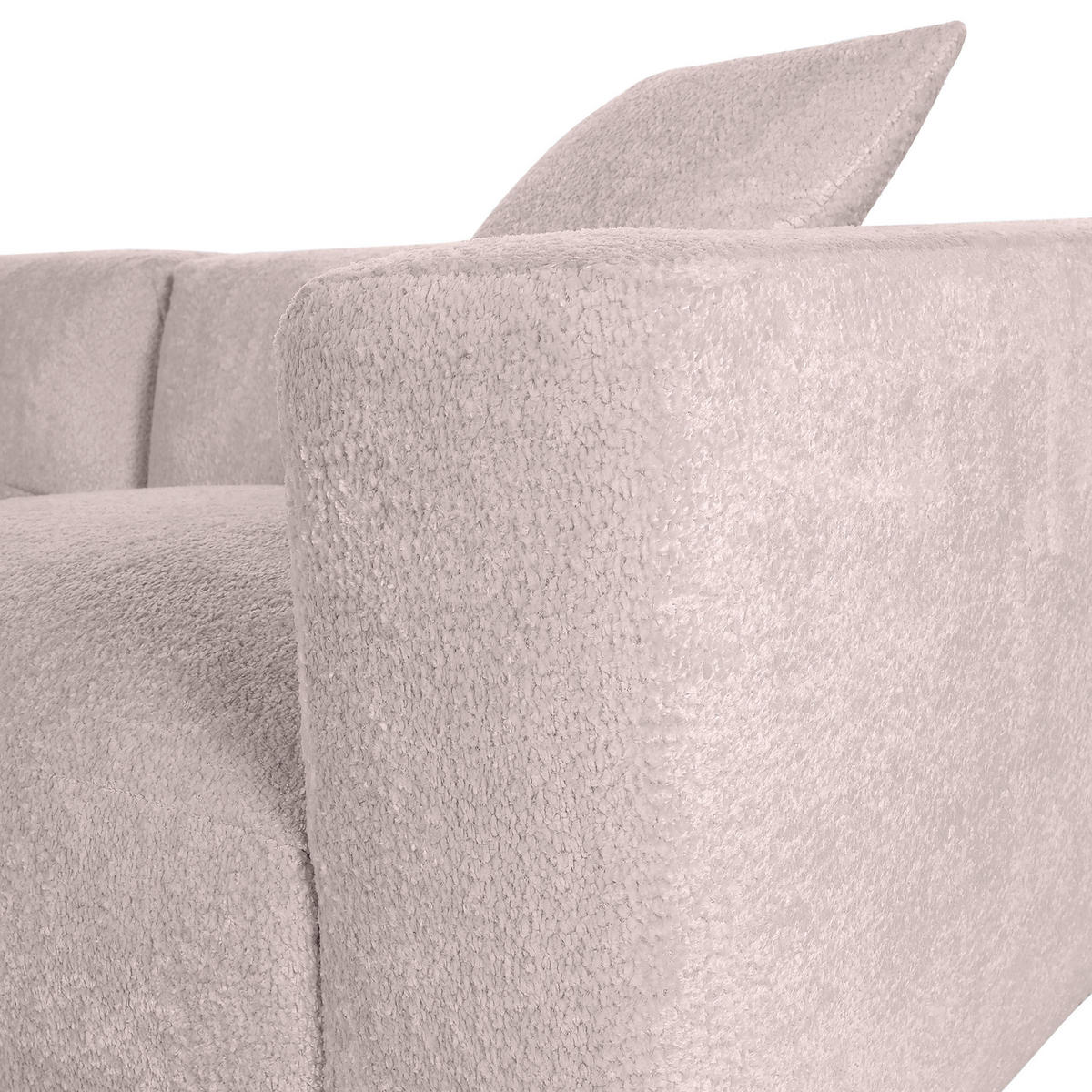 ECKSOFA Rosa Chenille  - Creme/Schwarz, MODERN, Kunststoff/Textil (178/323cm) - Carryhome