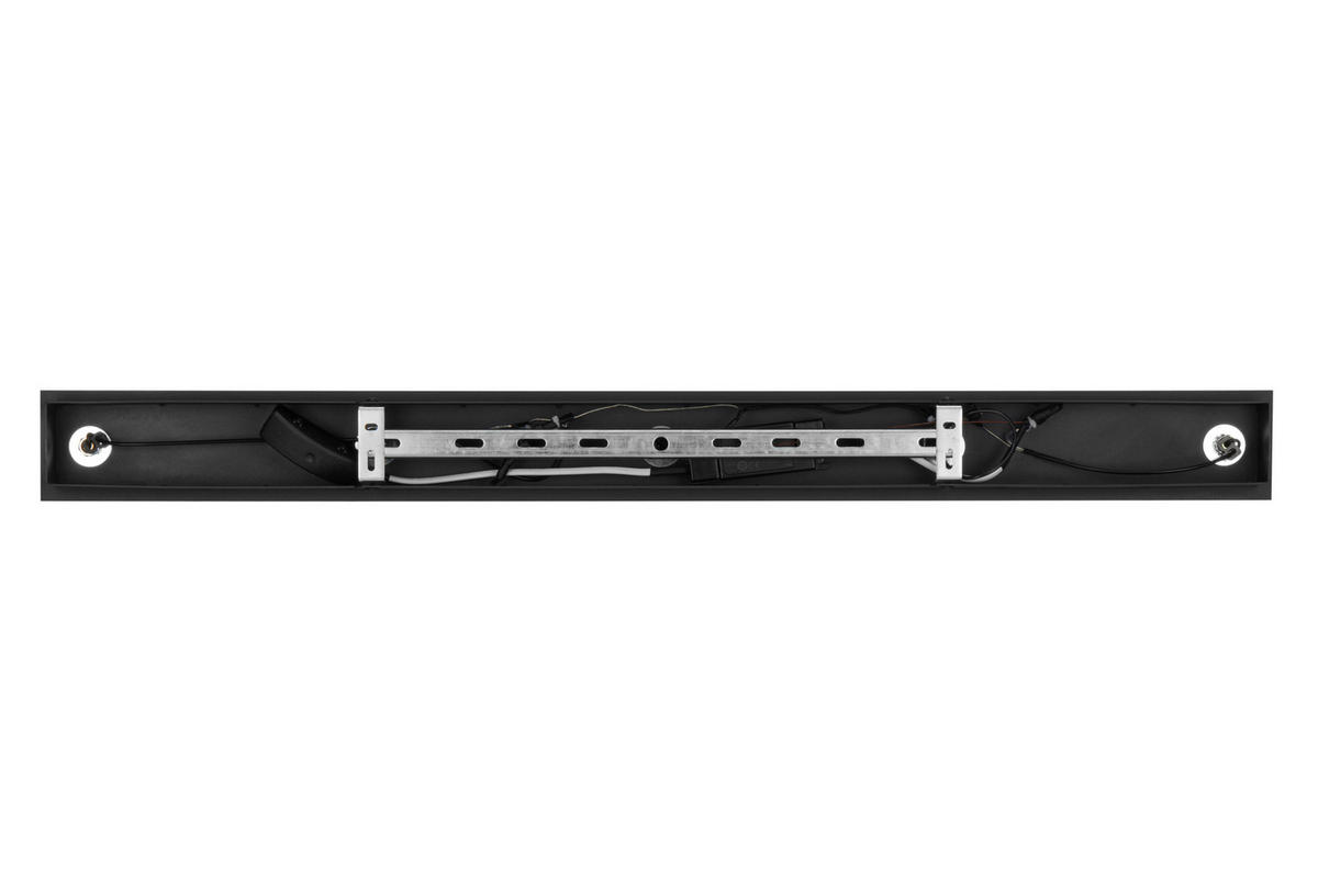 LED-HÄNGELEUCHTE Glasgow 90/10/180 cm   - Klar/Schwarz, Design, Glas/Metall (90/10/180cm) - Dieter Knoll