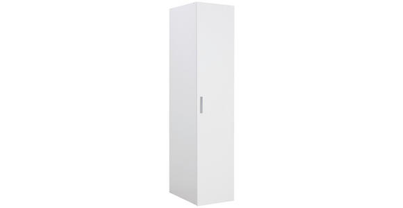 GARDEROBENSCHRANK in 50/185/40 cm - Chromfarben/Weiß, Design, Holzwerkstoff/Kunststoff (50/185/40cm) - Xora