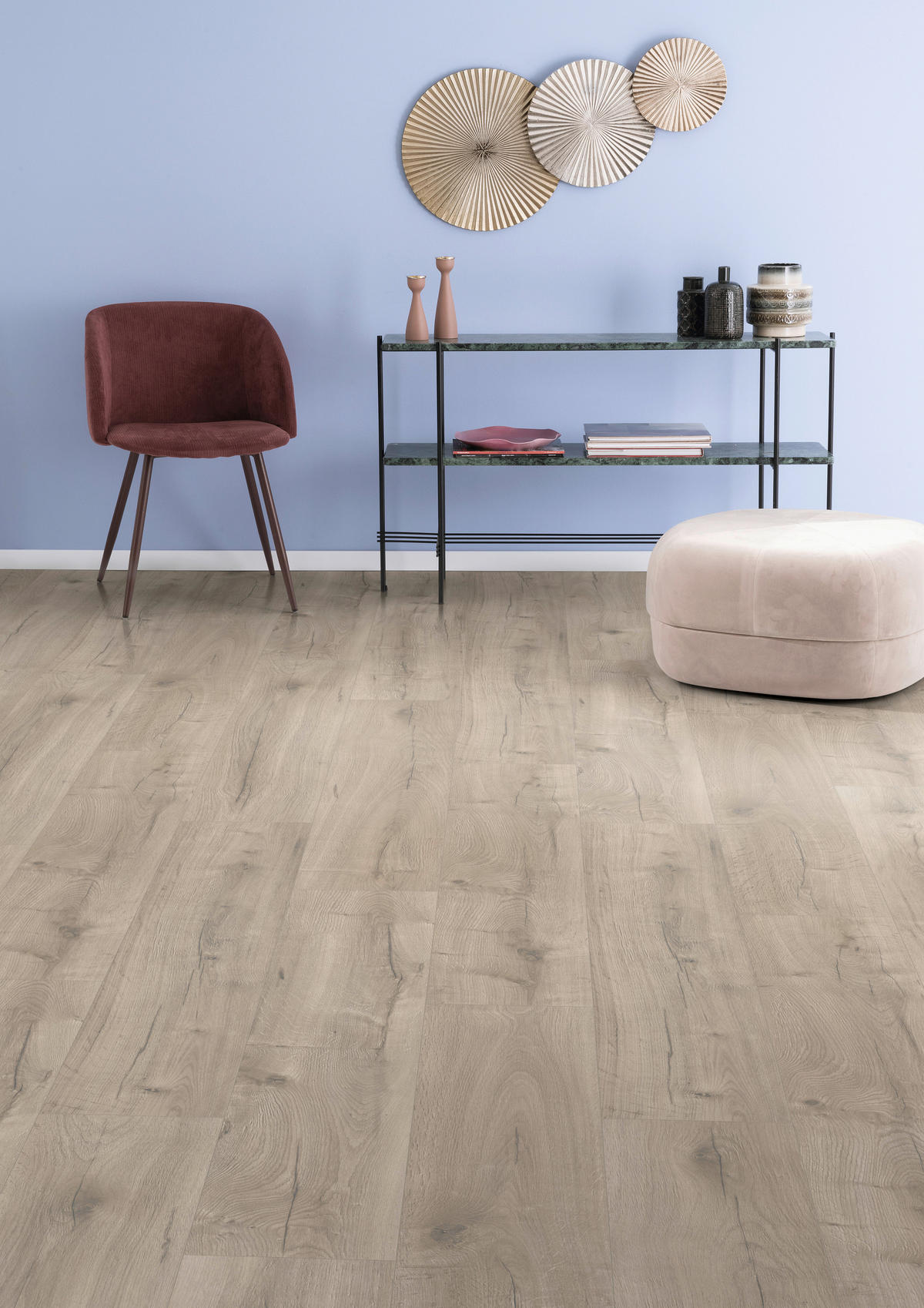 LAMINATBODEN Loja Eiche EGGER Nature Sense  per  m² - Eichefarben/Beige, KONVENTIONELL, Holzwerkstoff (129.2/24.6/0.8cm) - Egger Holzwerkstoffe