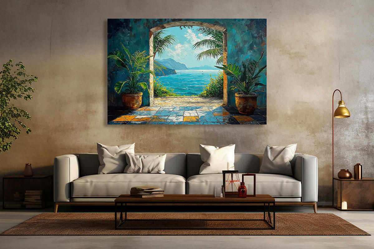 LEINWANDBILD Architektur 80/120 cm  - Multicolor, Basics, Holz/Papier (80/120cm)