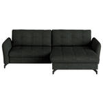 ECKSOFA in Flachgewebe, Leinenoptik Anthrazit  242/170 cm  - Anthrazit/Schwarz, Design, Textil/Metall (242/170cm) - Xora