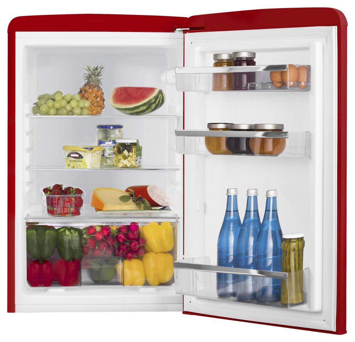 KÜHLSCHRANK 55/86/61,5 cm VKS15620-1R  - Rot, Basics, Glas/Metall (55/86/61,5cm) - Amica