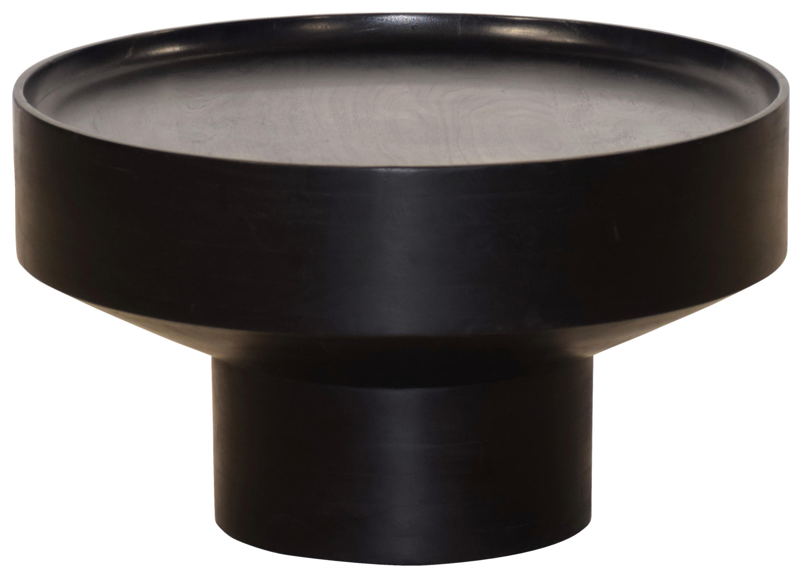 COUCHTISCH Akazie vollmassiv 70/70/42 cm rund Schwarz  - Schwarz, Design, Holz (70/70/42cm) - Ambia Home