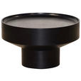 COUCHTISCH Akazie vollmassiv 70/70/42 cm rund Schwarz  - Schwarz, Design, Holz (70/70/42cm) - Ambia Home