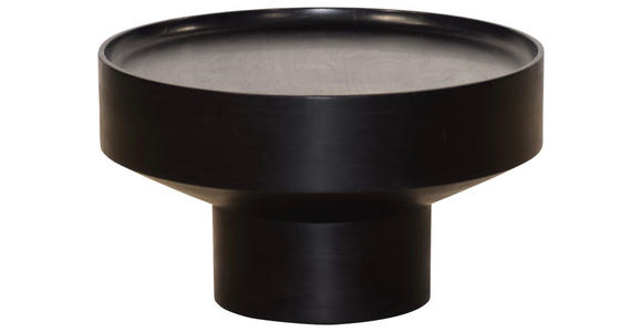 COUCHTISCH Akazie vollmassiv 70/70/42 cm rund Schwarz  - Schwarz, Design, Holz (70/70/42cm) - Ambia Home
