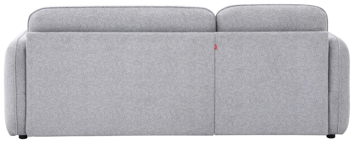 ECKSOFA Hellgrau Chenille  - Hellgrau/Schwarz, Design, Kunststoff/Textil (154/221cm) - Carryhome