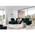 ECKSOFA in Struktur Petrol  233/313 cm  - Petrol/Schwarz, Design, Kunststoff/Textil (233/313cm) - Emilio Belluti