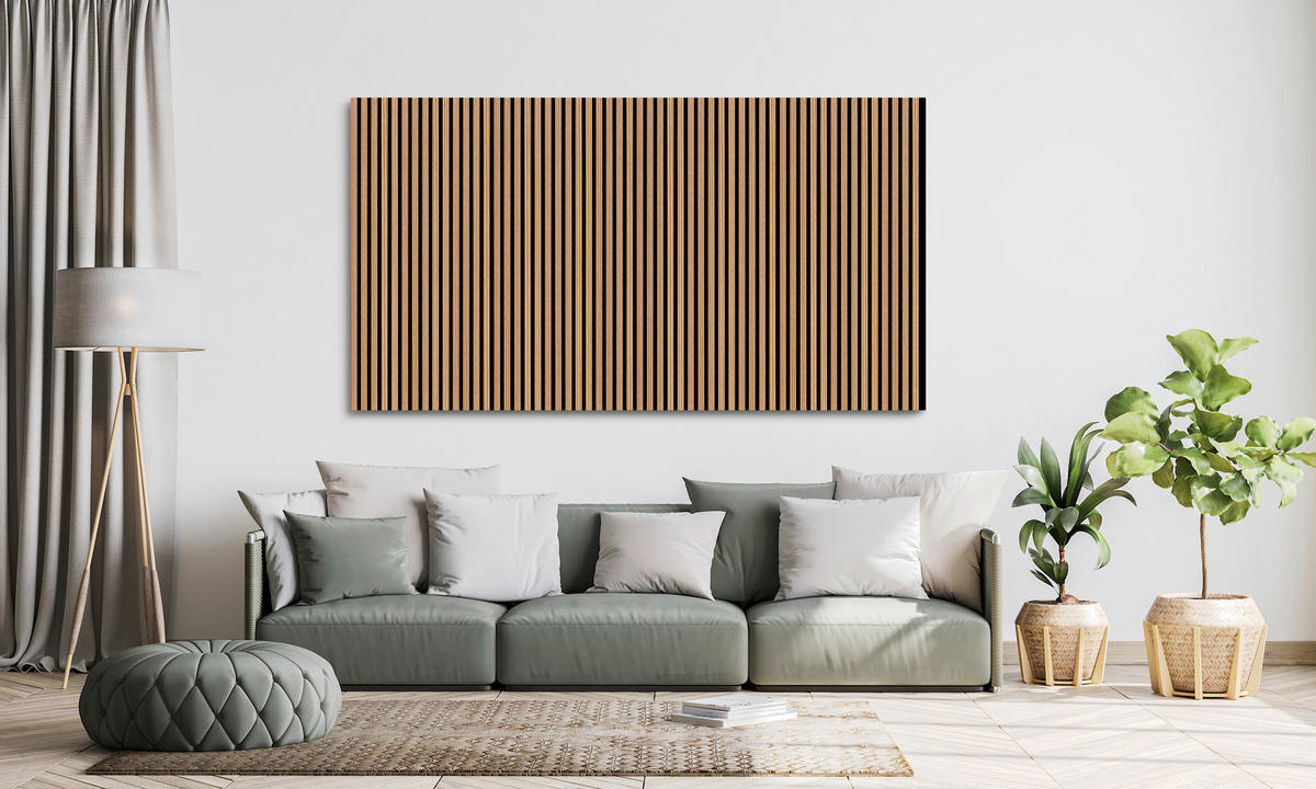 AKUSTIKPANEEL Lärche roh 57.25/1.8/119 cm  - Lärchefarben, KONVENTIONELL, Holzwerkstoff/Textil (57.25/1.8/119cm)