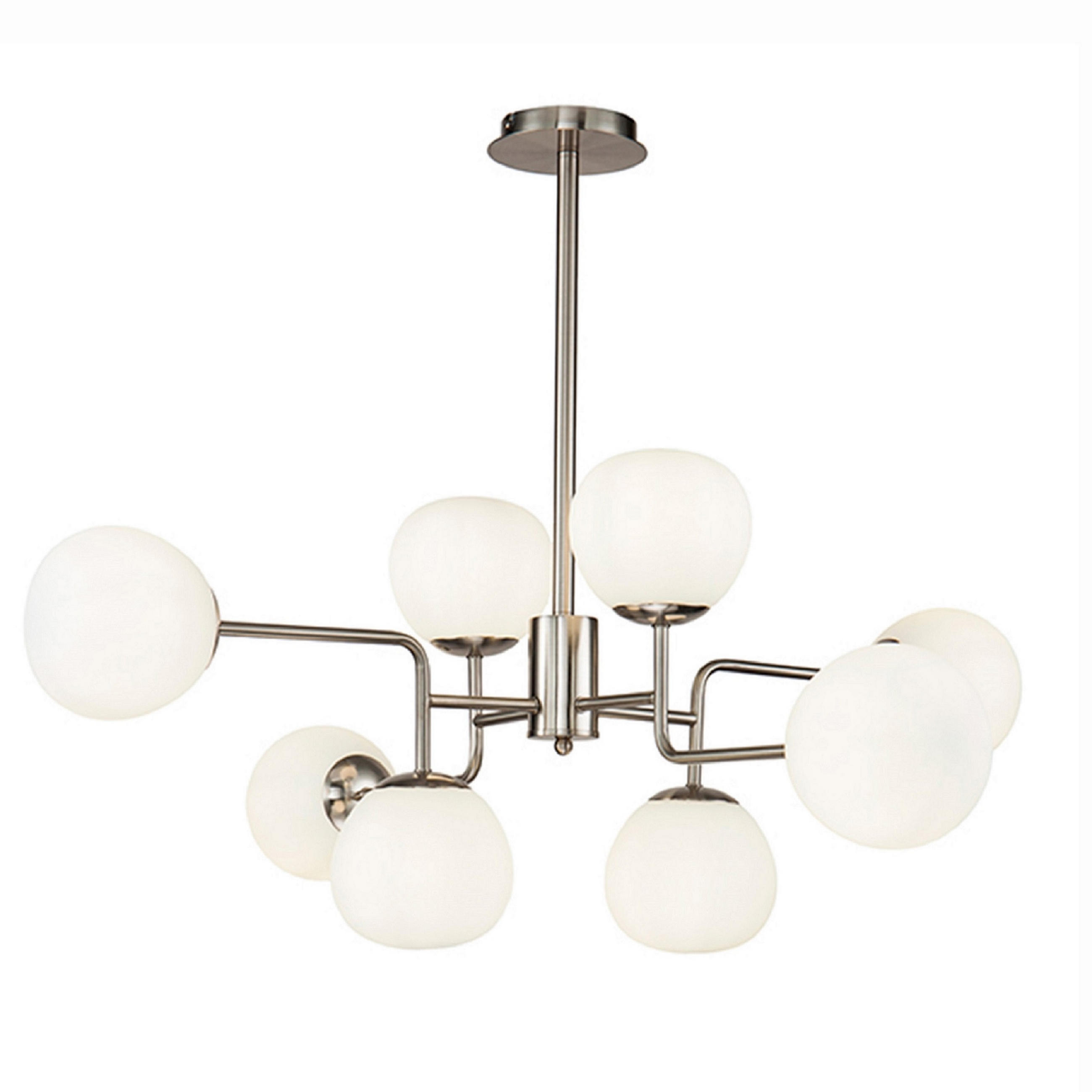 TAKKRONA 96/57/26,5 cm - nickelfärgad, Trend, metall/glas (96/57/26,5cm) - MAYTONI