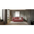 SCHLAFSOFA Cord Rosa  - Schwarz/Rosa, MODERN, Textil/Metall (193/85/88cm) - Novel