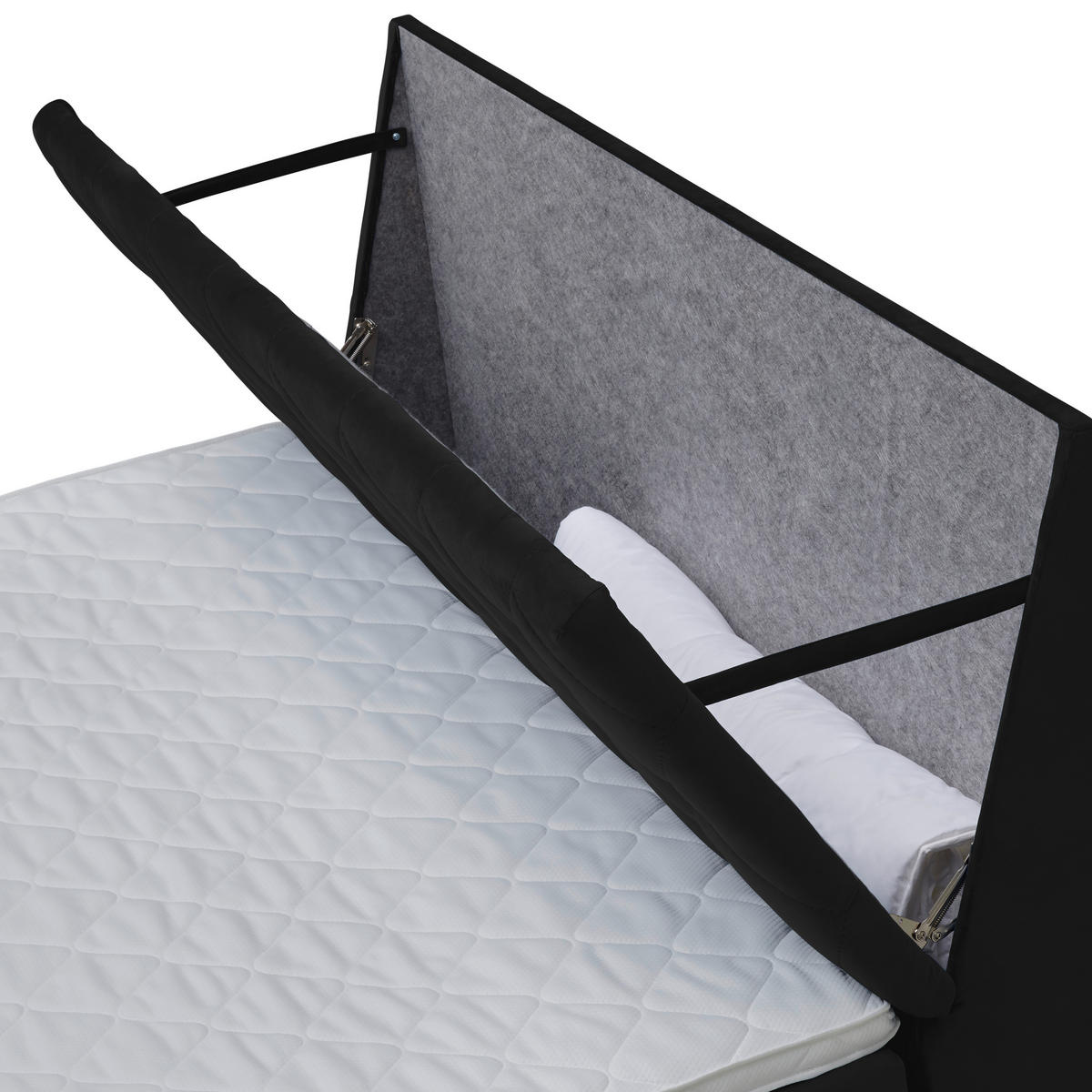 BOXSPRINGBETT 160/200 cm  in Schwarz  - Schwarz, KONVENTIONELL, Holz/Textil (160/200cm) - Ti'me
