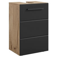 WASCHBECKENUNTERSCHRANK 40/60/31 cm  - Eichefarben/Schwarz, MODERN, Holzwerkstoff/Kunststoff (40/60/31cm) - MID.YOU