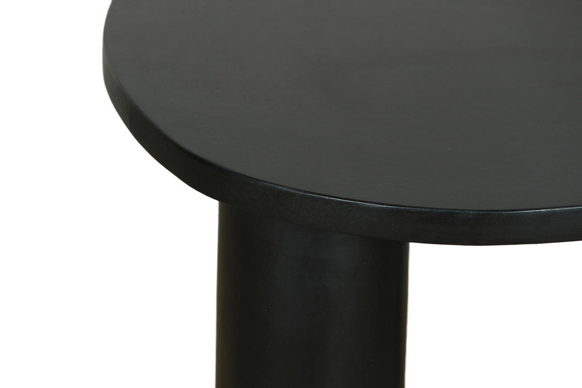 COUCHTISCH Akazie massiv Freiform Schwarz  - Schwarz, Design, Holz (110/45/55cm) - MID.YOU