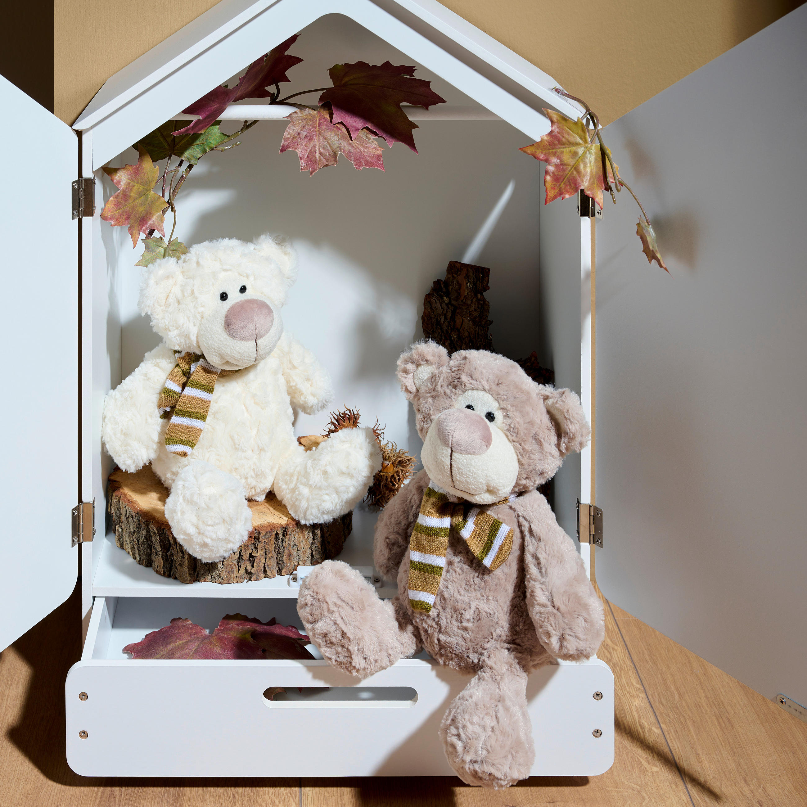 PLIŠANA ŽIVOTINJA medvjed - krem, Basics, tekstil (24cm) - My Baby Lou