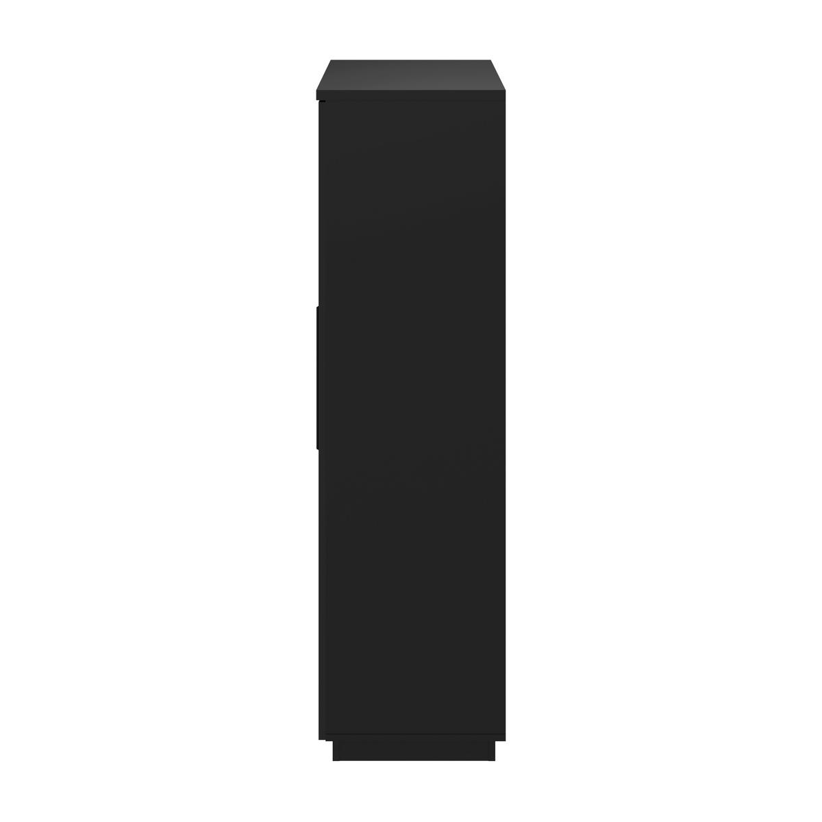 HIGHBOARD Tuluza 80/145,1/40,5 cm  - Schwarz Hochglanz/Schwarz, Design, Holzwerkstoff/Metall (80/145,1/40,5cm) - MID.YOU