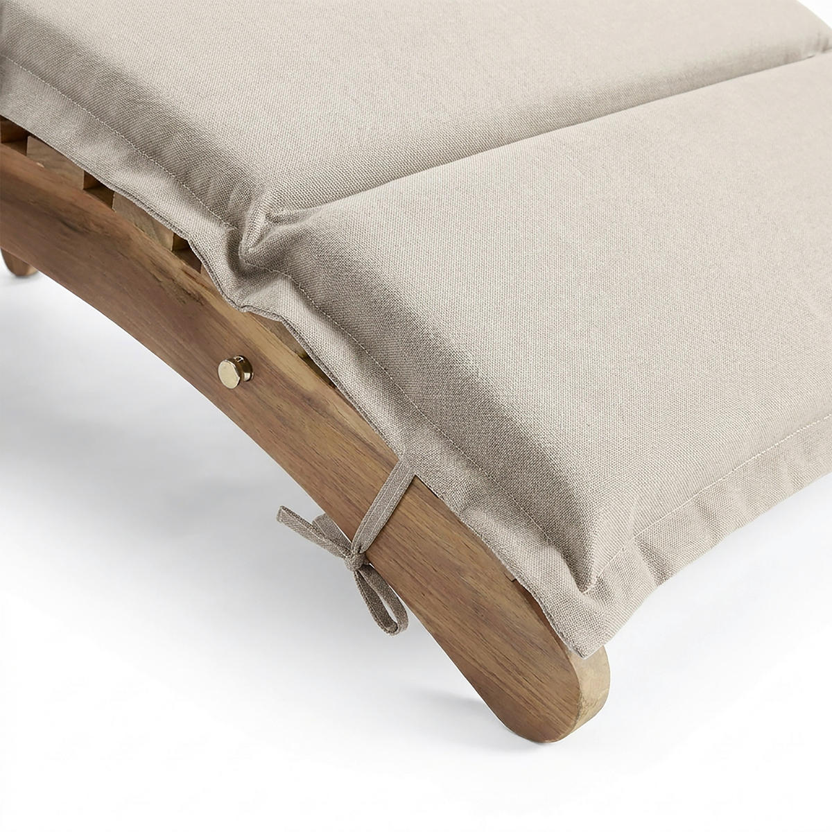 GARTENLIEGE 170/55/54 cm  - Beige/Akaziefarben, Natur, Holz/Kunststoff (170/55/54cm) - Ambia Garden