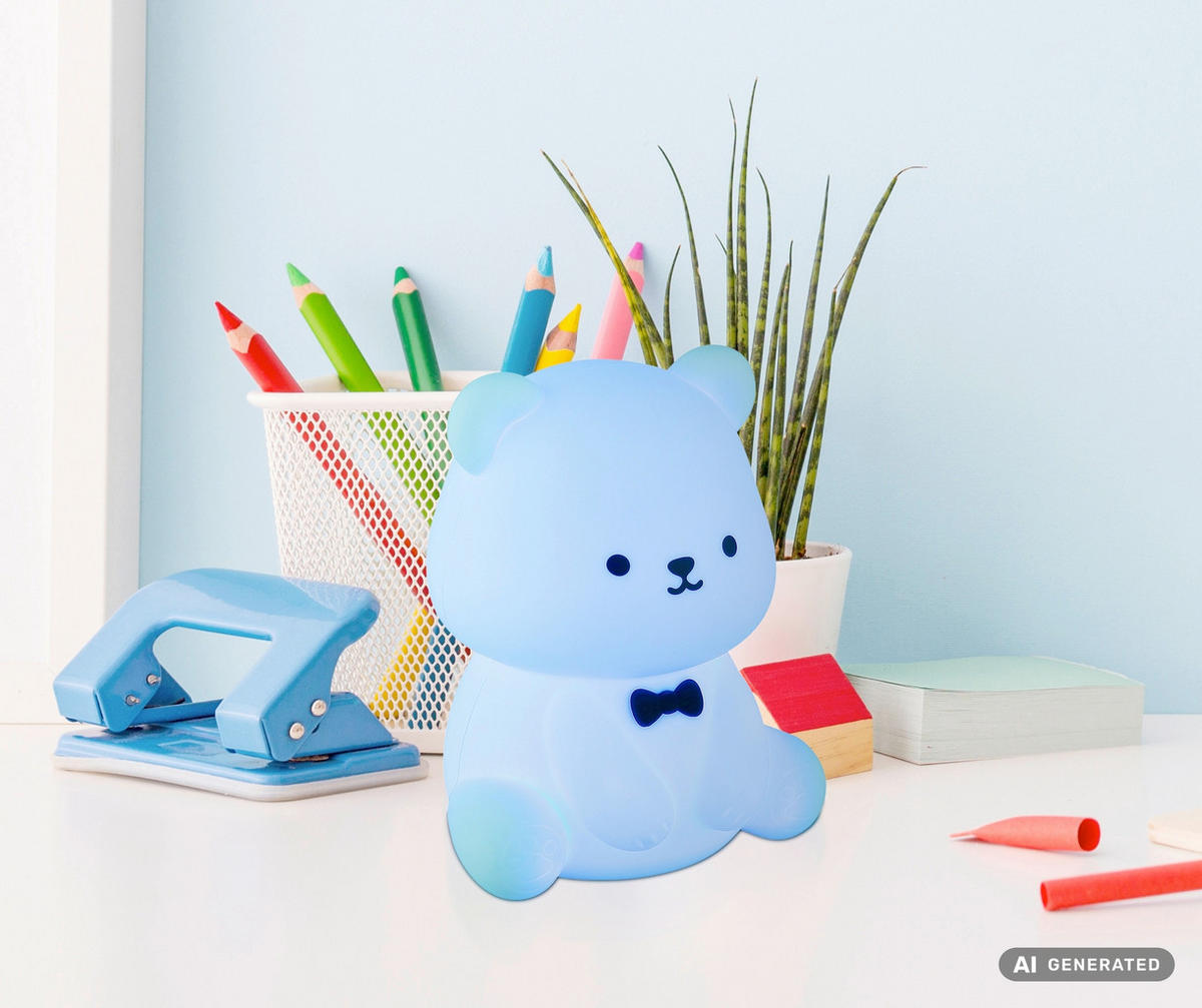 LED SVJETILJKA STOLNA TEDDY  - bijela/crna, Design, plastika (10,3/9,9/12,9cm)