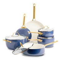 KOCHTOPFSET Padova Reserve 6-teilig  - Goldfarben/Weiß, Basics, Glas/Metall - GreenPan