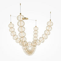 PENDELLAMPA Golden Cage 208.6/184/35 cm  - guldfärgad, Design, metall (208.6/184/35cm) - MAYTONI