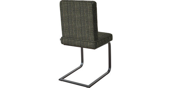 SCHWINGSTUHL in Stahl Flachgewebe - Schwarz/Grün, Design, Textil/Metall (46/92/60cm) - Dieter Knoll