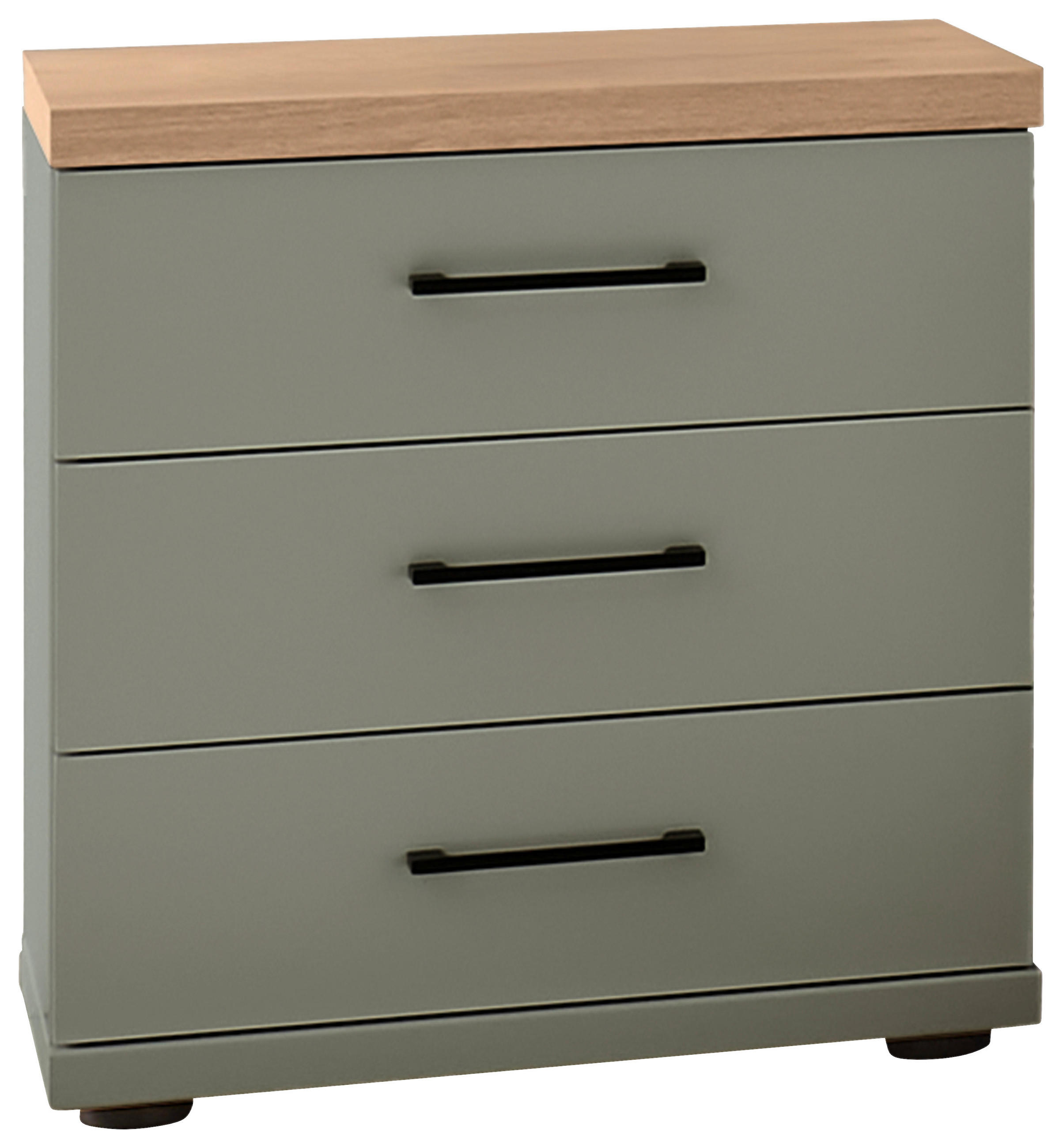 NACHTSCHRANK 50/57/36 cm  - Eiche Bianco/Salbeigrün, LIFESTYLE, Holzwerkstoff/Metall (50/57/36cm) - Landscape