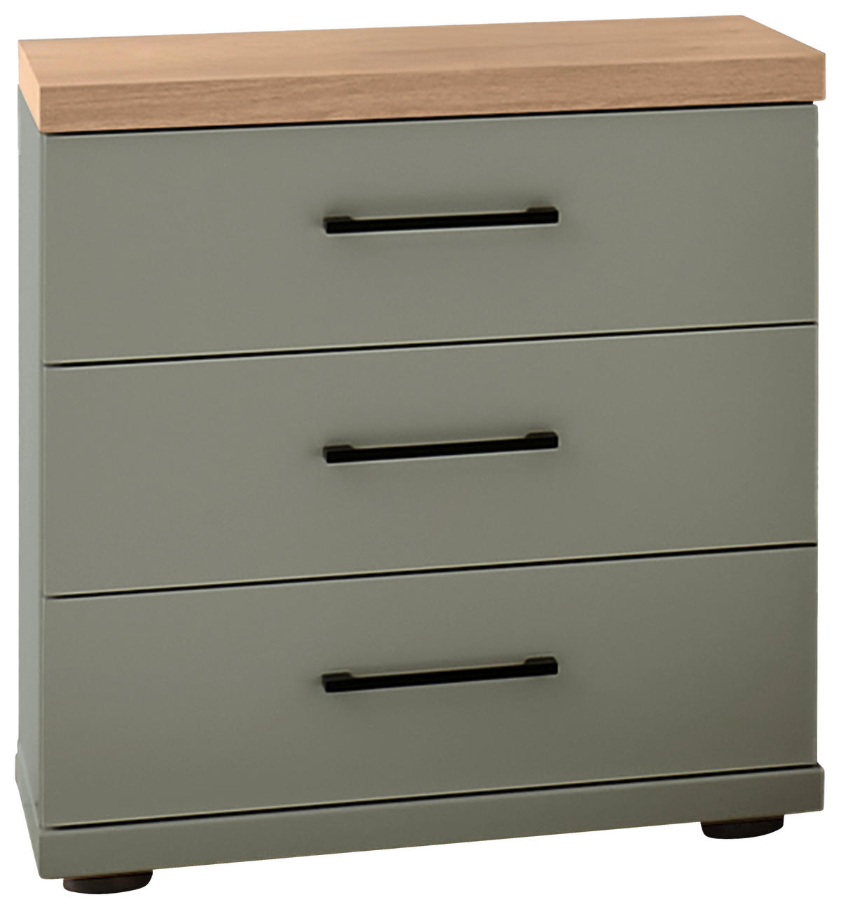 NACHTSCHRANK 50/57/36 cm  - Eiche Bianco/Salbeigrün, LIFESTYLE, Holzwerkstoff/Metall (50/57/36cm) - Landscape