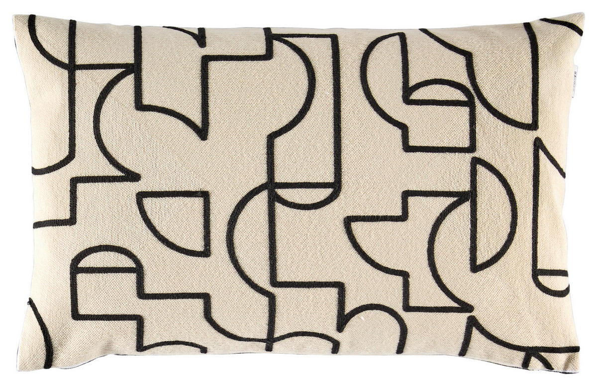 KISSENHÜLLE SW-Frame anthrazit 58/38 cm  - Anthrazit/Creme, Design, Kunststoff/Textil (58/38cm) - Schöner Wohnen