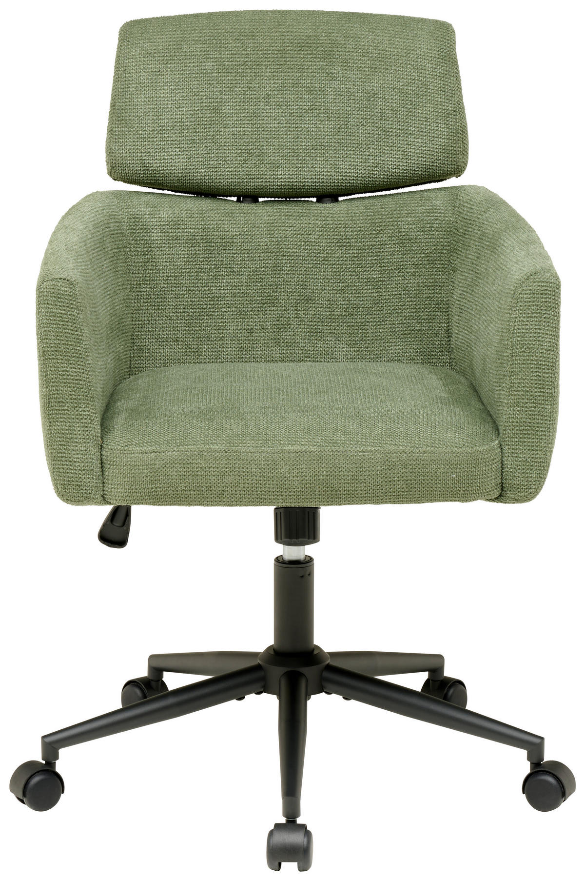 DREHSTUHL  in Mikrofaser Grün  - Schwarz/Grün, MODERN, Holz/Kunststoff (62/92/100/63cm) - MID.YOU