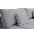 BOXSPRINGSOFA in Chenille Hellgrau  - Hellgrau/Schwarz, MODERN, Kunststoff/Textil (210/72/105cm) - Cantus