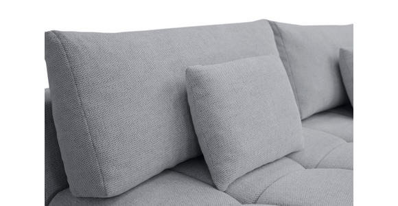 BOXSPRINGSOFA in Chenille Hellgrau  - Hellgrau/Schwarz, MODERN, Kunststoff/Textil (210/72/105cm) - Cantus