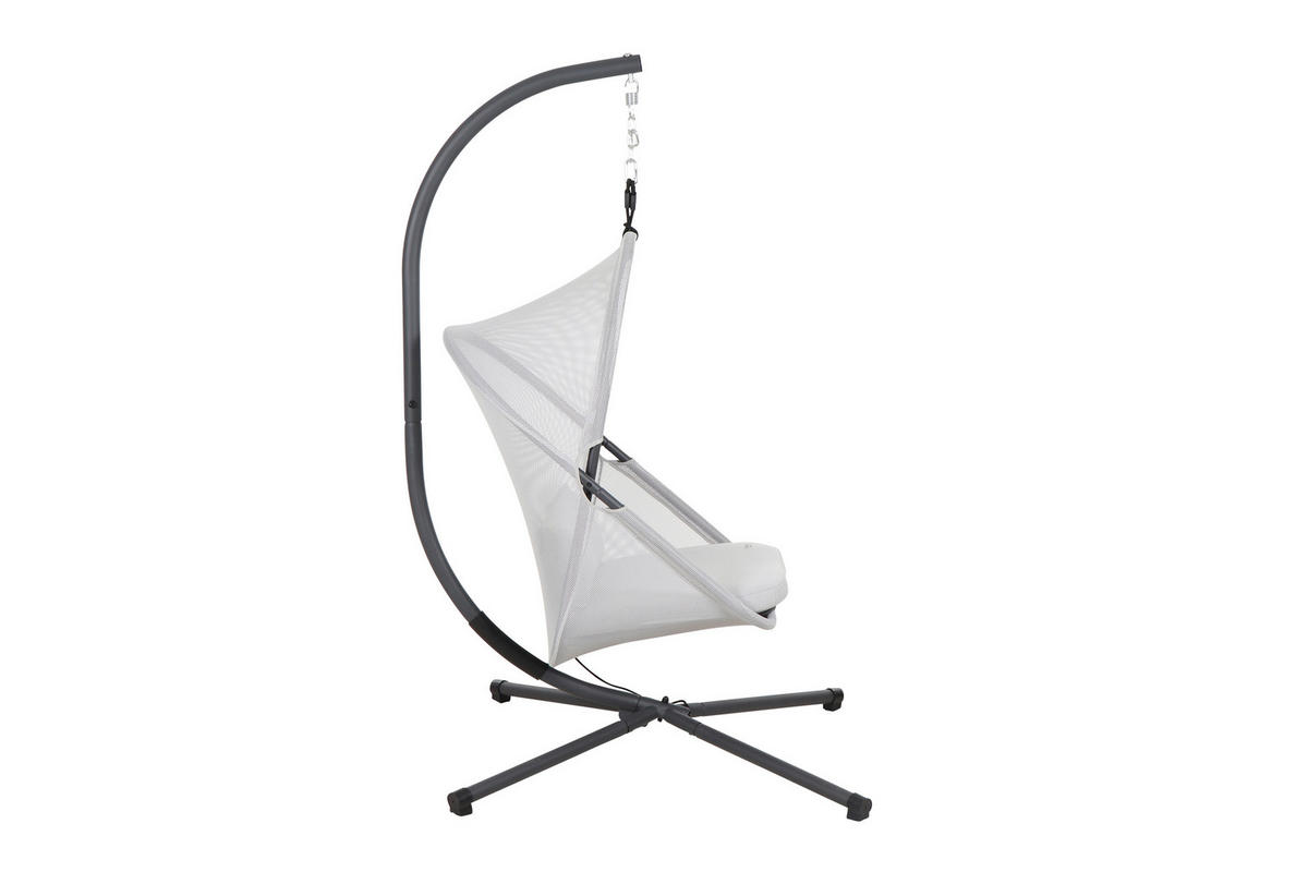 HÄNGESESSEL 123/195/106 cm  - Anthrazit/Grau, KONVENTIONELL, Kunststoff/Textil (123/195/106cm) - Siena Garden