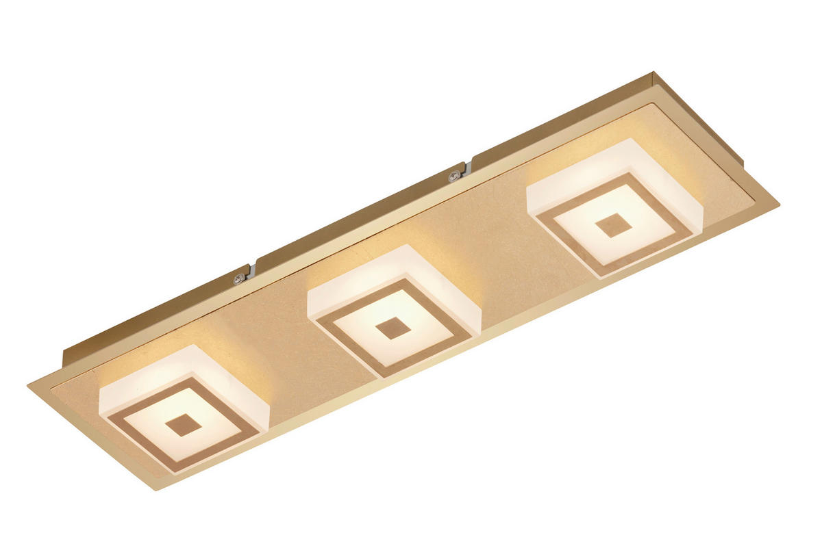 LED SVJETILJKA STROPNA  - zlatne boje, Basics, metal/plastika (44/12/5,4cm)