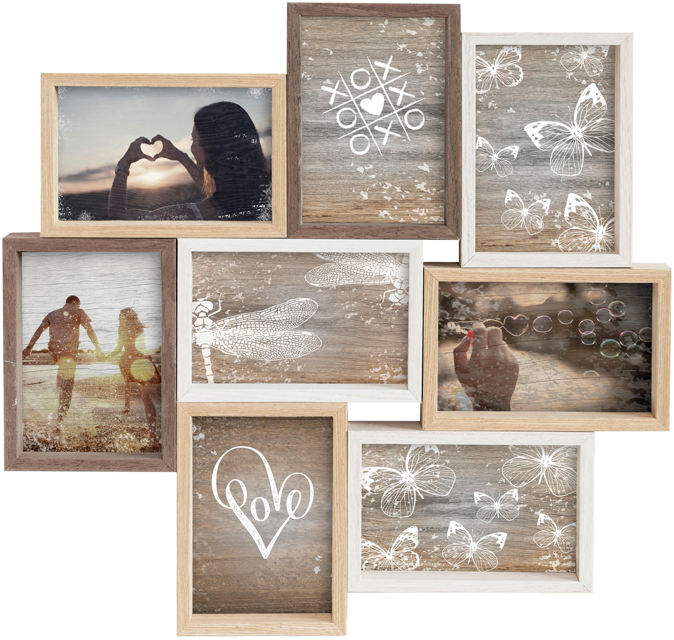 COLLAGEN-BILDERRAHMEN  Braun  - Braun, Basics, Holzwerkstoff (45/45cm) - Nielsen