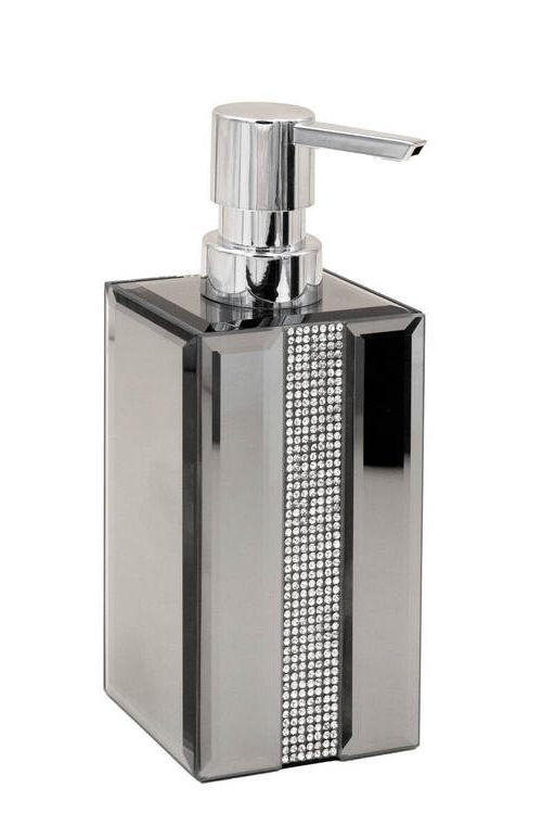 SEIFENSPENDER Kunststoff, Glas  - Grau, Basics, Glas/Kunststoff (7/18/6cm) - Sadena