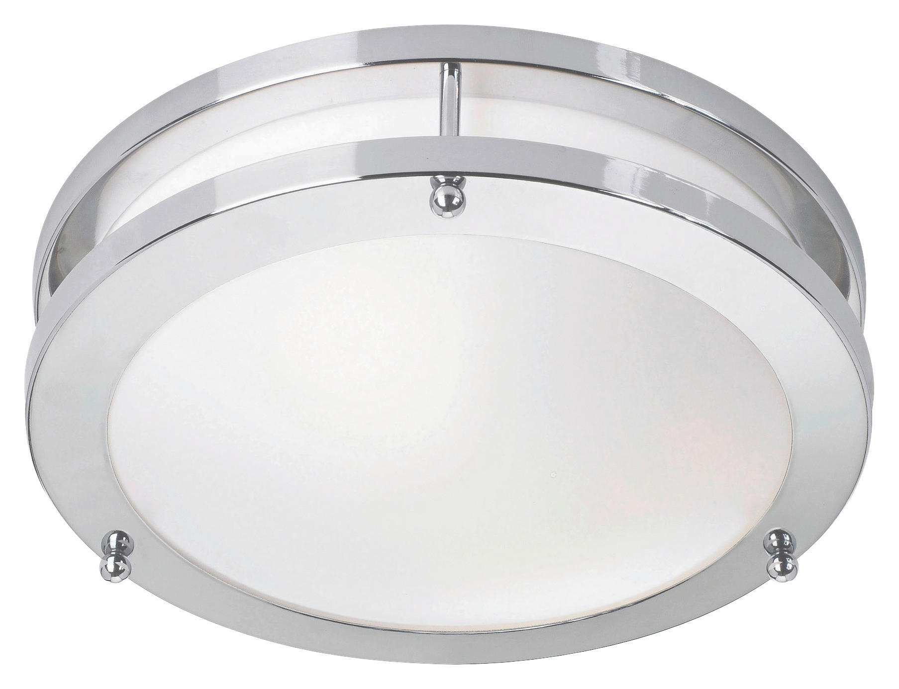 LED-DECKENLEUCHTE - Chromfarben/Weiß, Basics (25/8.5/25cm) - Markslöjd