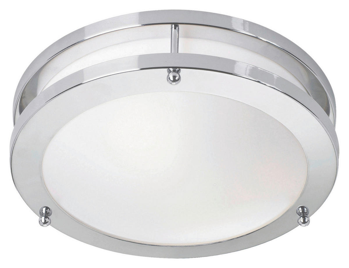 LED-DECKENLEUCHTE TÄBY 25/8.5/25 cm   - Chromfarben/Weiß, Basics (25/8.5/25cm) - Markslöjd