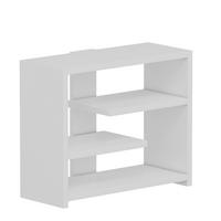 WANDREGAL  - Weiß, Design, Holzwerkstoff (49/40/21cm) - Livetastic