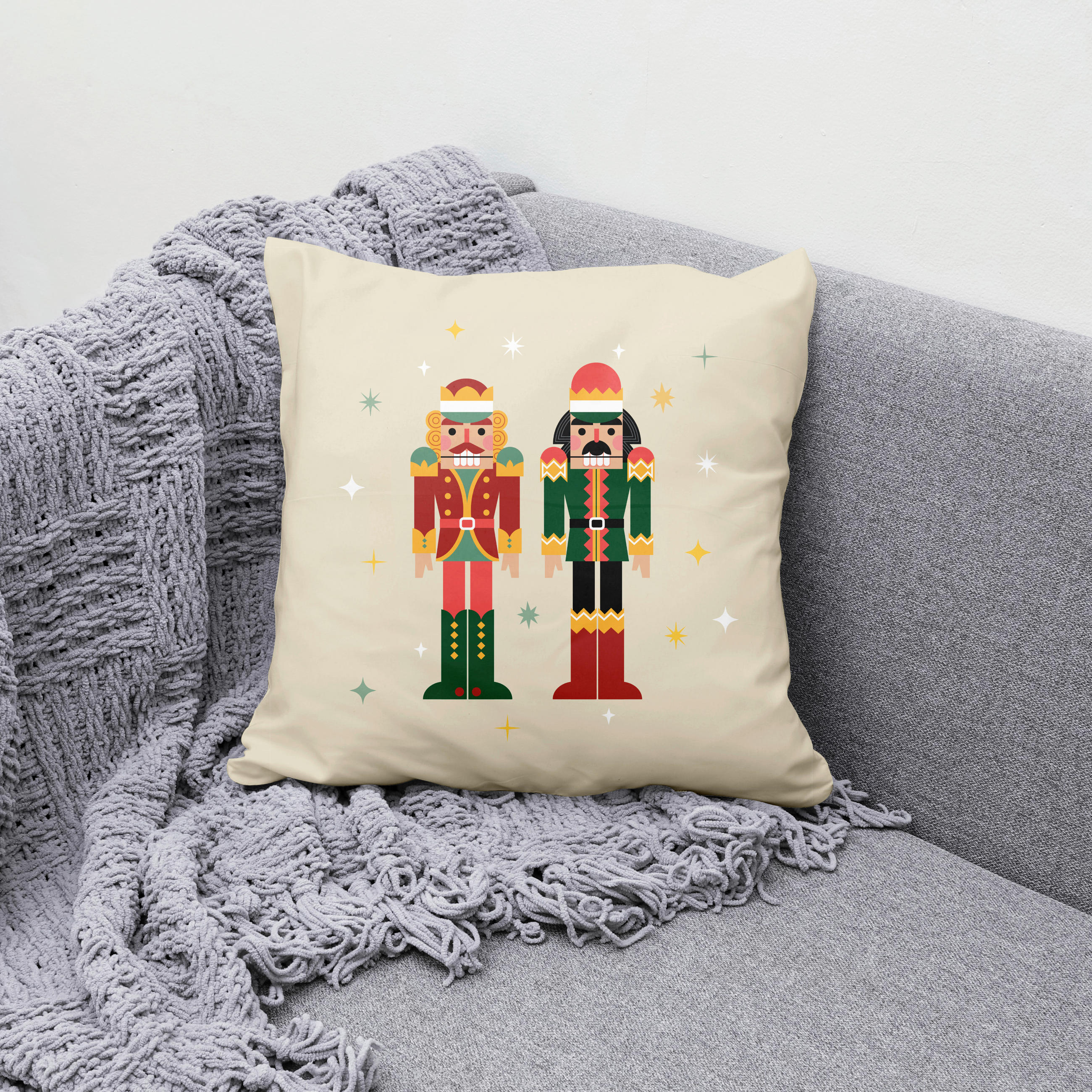 DÍSZPÁRNAHUZAT  - bézs, Basics, textil (45/45cm)