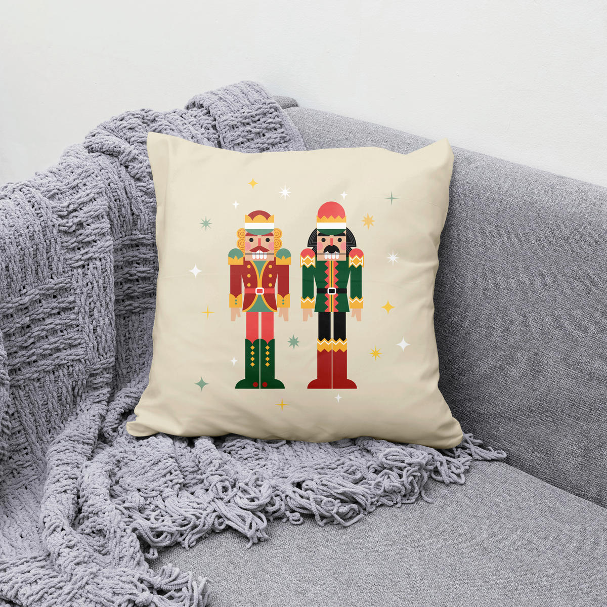 DÍSZPÁRNAHUZAT  - bézs, Basics, textil (45/45cm)
