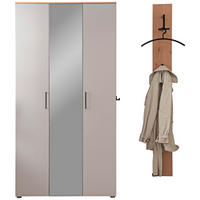 GARDEROBE 2-teilig  in 130/198/29 cm  - Wildeiche/Grau, Design, Holz/Holzwerkstoff (130/198/29cm) - Moderano
