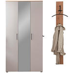 GARDEROBE 130/198/29 cm  - Wildeiche/Grau, Design, Holz/Holzwerkstoff (130/198/29cm) - Moderano