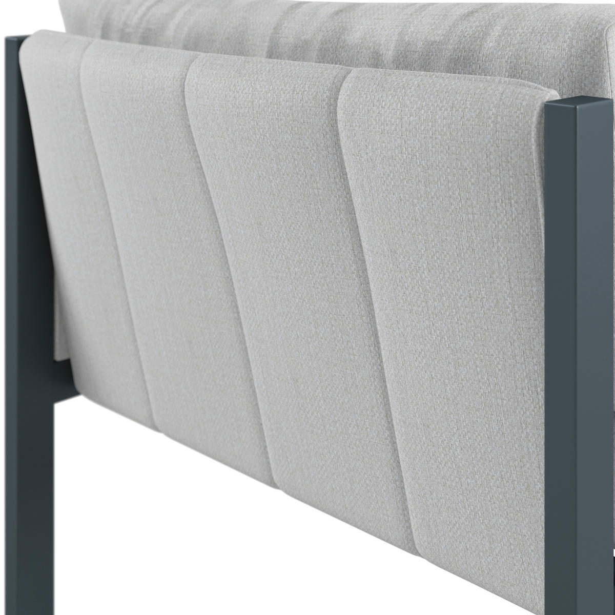 LOUNGE ZAVRŠNI DIO  antracit, siva, boje tikovine   - boje tikovine/siva, Design, drvo/metal (83,5/73/76cm) - Dieter Knoll