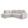 ECKSOFA in Cord Beige  - Beige/Schwarz, Design, Kunststoff/Textil (194/247cm) - MID.YOU