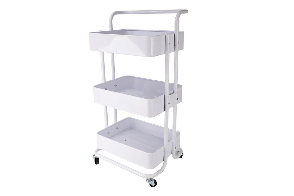 Cărucior Pentru Servit in alb  - alb, Basics, metal (43/32/86cm) - Echtwerk