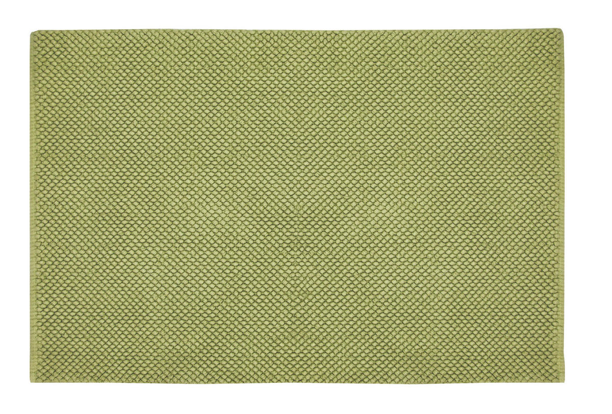 FÜRDŐSZOBASZŐNYEG  50/60 cm  zöld, világoszöld   - világoszöld/zöld, Basics, textil (50/60cm) - Kleine Wolke