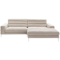 ECKSOFA  in Chenille Naturfarben  293/207 cm  - Naturfarben, Design, Textil/Metall (293/207cm) - Dieter Knoll